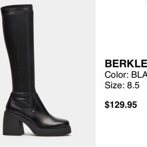 Steve Madden Black Berkleigh Heeled Boots